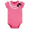 thumbnail image 4 of Little Treasure Baby Girl Cotton Bodysuit, Pant and Shoe 3pc Set, Pink Pearls, 0-3 Months, 4 of 4
