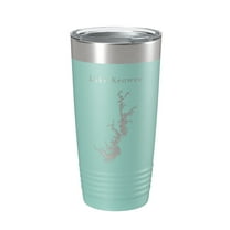 Lake Keowee Map Tumbler Travel Mug Insulated Laser Engraved Coffee Cup South Carolina 20 oz Teal