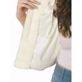 thumbnail image 5 of DARING DIVA Women's Faux Fur Fluffy Coat Collar Cropped Jacket M White, 5 of 6