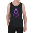 thumbnail image 2 of Neon Retro Shark Attack Men's Tank Top, 2 of 3