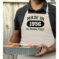 thumbnail image 5 of ThisWear 70th Birthday Gifts For Women Made In 1956 All Original Parts Two Pocket Adjustable Bib Apron Cream, 5 of 7