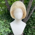 thumbnail image 4 of 613 Blonde Short Bob Cut Synthetic Lace Front Wigs for Women Cosplay Wigs, 4 of 7