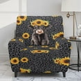 thumbnail image 2 of FKELYI Sunflower Highland Cow Leopard Print Recliner Chair Slipcover Soft Breathable 4 Pcs Covers for Reclinging Armchair Fitted Sofa Couch Covers Furniture Decor Protector, 2 of 7