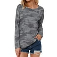 thumbnail image 3 of Women Camouflage Pullover Long Sleeve Tunic Shirt, 3 of 6