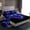 Blue Black, variant on Castle Fairy Animal Butterflies 4 Pieces Queen Sheet Sets for Teens Women Men,Abstract Marble Ultra Soft Flat Sheet,Stone Pattern Queen Fitted Sheet,Ultra Soft Home Decor
