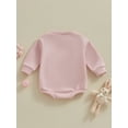thumbnail image 3 of Bagilaanoe Newborn Baby Girl Easter Romper Sweatshirt Long Sleeve Bodysuits Embroidery Pullover 3M 6M 12M 18M Infant Casual Tee Tops, 3 of 8