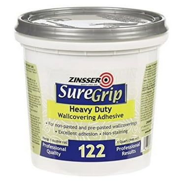Zinsser 69384 1 Quart Clear SureGrip Strippable Wall Covering Adhesive (3 Pack)