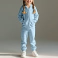 thumbnail image 2 of fatyb Boys Girls Sweatsuit Sets Fleece Lined Tracksuit Zip up Hoodies Sweatpants Activewear for School, 2 of 7