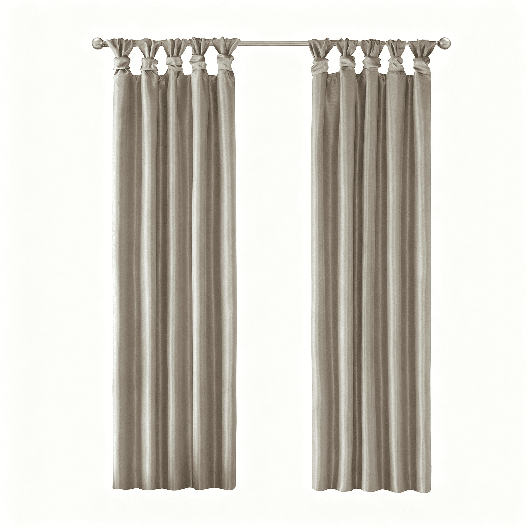 Twist Tab Total Blackout Window Curtain Panel Pewter 50"x95"