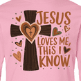 thumbnail image 4 of Inktastic Jesus Loves Me Christian Inspirational Long Sleeve Youth T-Shirt, 4 of 5