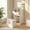 White, variant on 3-in-1 Vanity Desk with Lights & Flip Mirror, Small Makeup Vanity Set with Hidden Stool, Storage Drawers, Space-Saving Dressing Table for Bedroom, Apartment, Studio