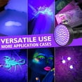 thumbnail image 3 of Linterna de luz ultravioleta negra con 100 LED, lámpara ultravioleta de mano, detectores de orina de mascotas para billetes falsos, perros y alfombras, 3 of 7