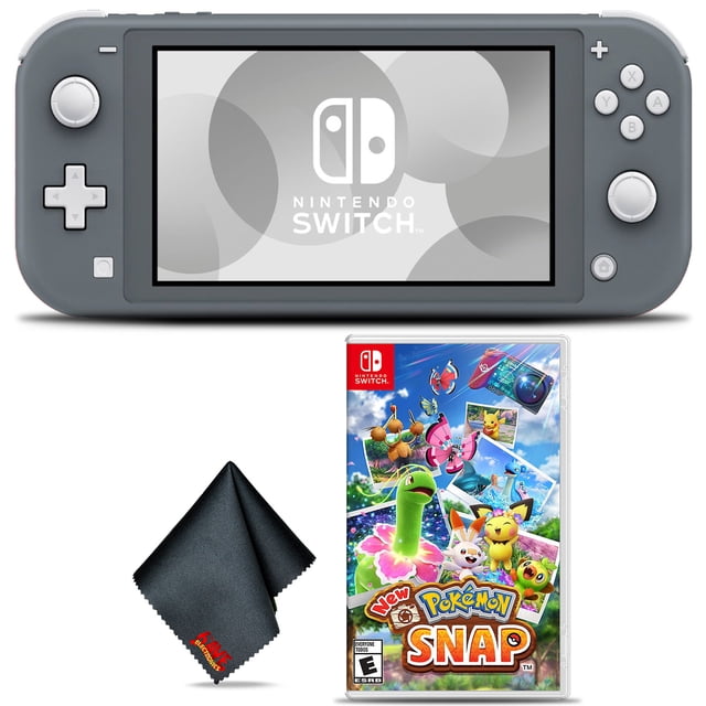 Nintendo Consola Switch Lite (Gris) con Juego Pokemon Snap y Paño de Limpieza