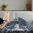 thumbnail image 3 of Outer Space Soft Flannel Fleece Throw Blanket, Inner View of Rocket Structure Cyber Hallway Trip to the Dark Matter, Cozy Plush for Indoor and Outdoor Use, 70" x 90", Grey Blue, by Ambesonne, 3 of 5