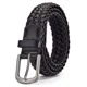 thumbnail image 4 of Cinturón de cuero tejido a mano para hombre, cinturón de cintura con capa superior de piel de vaca, hebilla Retro, cinturón informal versátil a la moda para jóvenes y mayores, 4 of 5
