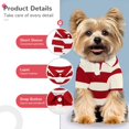 thumbnail image 5 of 2 Piezas Camisas para Perros a Rayas Camisetas Transpirables para Perros pequeños Gatos Niña Niño Cachorro Sudadera para Caniche Taza de té (Rosa+Rojo, Mediano), 5 of 5