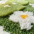 thumbnail image 5 of Ukeler Floral Moss Area Rugs for Bedroom Soft Shag Home Decor Carpet Non Slip Cozy Plush Floor Mat for Kids Room Nursery Room Dorm Room Class Room 39.5''×39.5'', 5 of 6