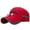 Red, variant on Red Structured Mesh Baseball Cap Polyester Men Women Washed Distressed Twill Cotton Baseball Cap Vintage Adjustable Dad Hat One Size