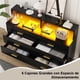 thumbnail image 3 of Cómoda Cajonera de 6 Cajones, Cómoda con Luz LED y Toma de Corriente, Almacenamiento para Armario Organizador, Dormitorio, Sala de Estar, Pasillo, Entrada, 120 * 40 * 93cm (Negro), 3 of 9