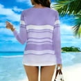 thumbnail image 5 of Miluxas Women Mesh Sheer T Shirt, Mesh Tops See Through Shirts Long Sleeve Sheer Clubwear Purple XL(XL), 5 of 8