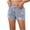Blue, variant on Denim Shorts for Women Distressed Ripped High Waisted Hot Pants Cut Off Straight Leg Jean Shorts Summer Short Pants Skinny Cute Hotpants with Pockets and Fringe Black/Blue