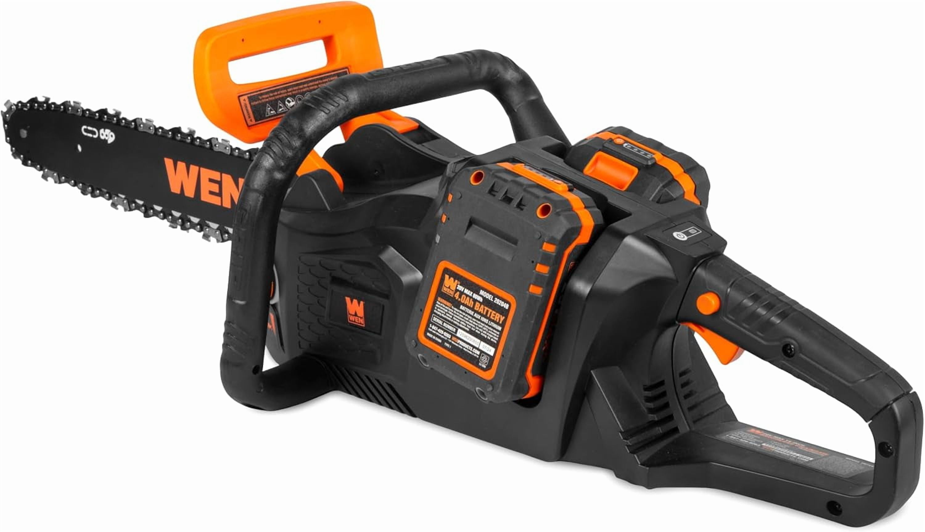 WEN 2x20v Brushless ChainSaw with 2x 4Ah lithium batteries (20754)