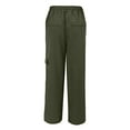 thumbnail image 6 of JJHGVB Cargo Pants Women High Waisted Pants Women Cargo Pants Lightweight Hiking Pants With Pocket Outdoor Drawstring Wide Leg Baggy Parachute Pant Wide Leg Pants Woman Baggy Pants Green 2XL, 6 of 9