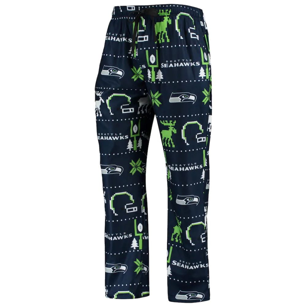 Foco Men s Seattle Seahawks Nfl Wordmark Ugly Pajama Set Other