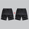 thumbnail image 3 of BFHHYA 2 Pack Big Boys Athletic Shorts Quick Dry Lightweight Shorts Teens Casual Elastic Waist Beach Board Short Size 7-15 Years, 3 of 4