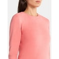 thumbnail image 4 of ClimateRight by Cuddl Duds Women's Warm Stretch Fleece Long Sleeve Crew Neck Thermal Base Layer Top, Sizes XS to 4X, 4 of 5