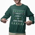 thumbnail image 2 of Funny Christmas Sweatshirt, Send Memes Ugly Christmas Sweater, Internet Humor Xmas Sweater, 2 of 5