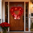 thumbnail image 6 of Rourlinge Novelty Valentine's Day Wreath for Front Door, Tinsel Heart Shaped Wreath Hanging Wall Decorations - 13 Inches, Valentines Outdoor Décor, 6 of 6