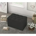 thumbnail image 4 of Home Design Arya Upholstered 30" Flip Top Storage Bench with Button Tufted Velvet Seat, Foam Padding, and Hidden Storage, Multi-Purpose Entryway or Bedroom Seating, Black, 4 of 6