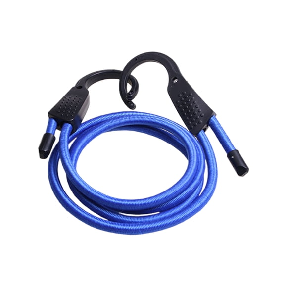 Inteprter Elástico de goma para viaje de motocicleta, fuerte y Flexible para asegurar cargas pesadas, ampliamente aplicable Almacenamiento y organización del hogar 1.5 metros azul