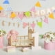 thumbnail image 2 of Guirnalda de banderines triangulares de papel, banderines coloridos, banderines, decoraciones para fiestas de cumpleaños de bebés, guarderías y celebraciones infantiles, 2 of 8