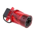 thumbnail image 2 of Round To 4 Pin Flat Trailer Wire Light Power Adapter Plug With Dust Cap, 2 of 8