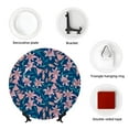 thumbnail image 4 of Salouo Lilies Flowers Pattern Bone China Decorative Plate,Holiday Decor Decorative Ceramic Plates with Stand Elegant Home DéCor for Hallway/Living Room/Bedroom-7in, 4 of 6