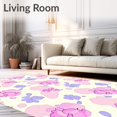 thumbnail image 2 of ODIKA 2'x3' Machine Washable Non-Slip Area Rug, Exotic Wild Safari Feline Graphic Accent High Traffic Rug, Pink, 724791, 2 of 7
