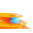 thumbnail image 4 of 1 PC 25*14*16 cm Pet Cat IQ Training Toys Three Layers Kittens Turntable With Colorful Balls, 4 of 6