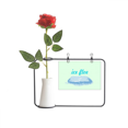 thumbnail image 1 of Nutritious Arctic Cod Fish Artificial Rose Flower Hanging Vases Decoration Bottle, 1 of 3