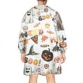 thumbnail image 2 of Wearable Oversized Blanket,Halloween Decoration Pattern Wearable Blanket Hoodie for Adults,Cozy Hooded Blankets with Super Pockets,Super Warm Fuzzy Pullover for Women & Men, 2 of 6
