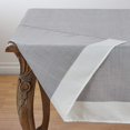 thumbnail image 4 of SARO 712.GY67S Nappe Carrée en Poly 67 Po. avec Bordure Bandée - Gris, 4 of 4