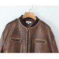 thumbnail image 5 of Chaqueta corta de piel sintética con cinturón para mujer, abrigo holgado con cremallera y solapa, prenda de vestir para motorista y motocicleta, primavera y otoño, 5 of 5