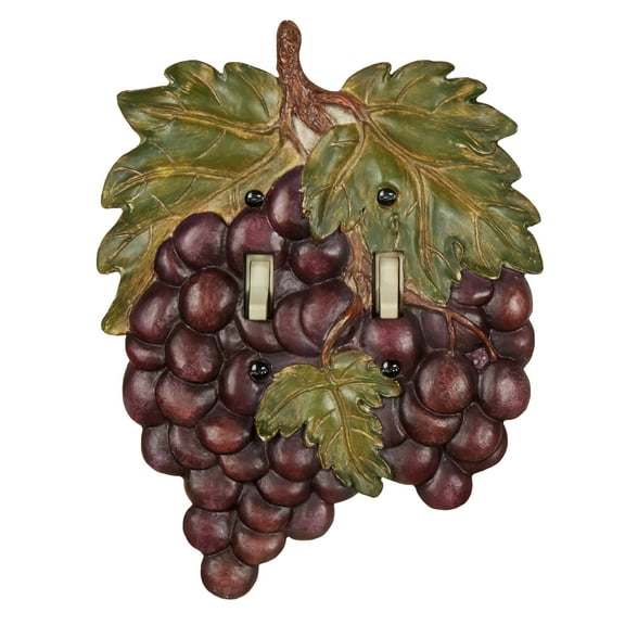 Grape Harvest Realistic Grapes Switchplate Double Switch