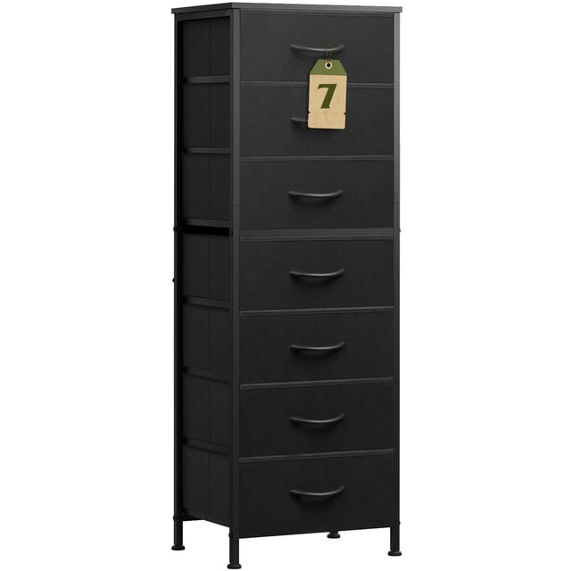 Armario alto WLIVE de tela con 7 cajones, 40 x 32 x 115 cm