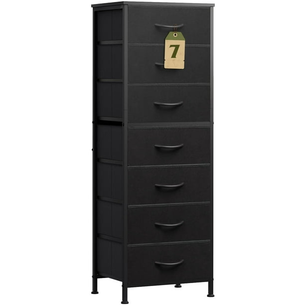 Armario alto WLIVE de tela con 7 cajones, 40 x 32 x 115 cm