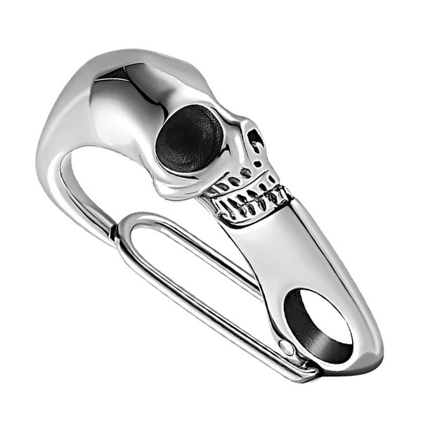 Skull Carabiner Clip Accesorios de cadena de llaves Equeleto Charm Bolsa de llaves Caballero Ornamento