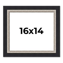 16x14 Frame Black Real Wood Picture Frame Width 2.25 Inches | Interior Frame Depth 0.5 Inches |