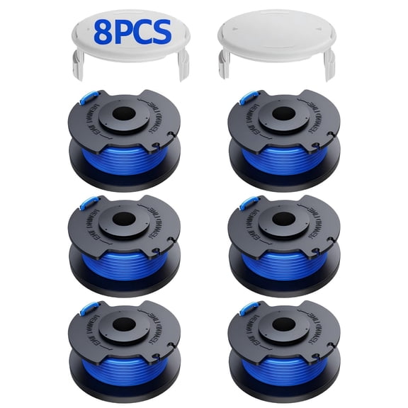 CNDRLEF 8-Pack 0.065-Inch Weed Wacker String Trimmer Line, 11FT Automatic Feed, Compatible with Ryobi ONE  AC14RL3A 18V 24V 40V Trimmers