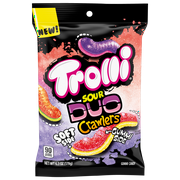 Trolli Sour Duo Crawlers Candy, Dual Textured Sour Gummy Candy, 6.3 oz